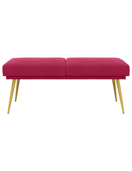 Panchina a doppio strato Rosso Vino 120 x 45 x 46 cm Velluto