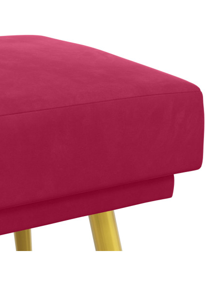 Panchina a doppio strato Rosso Vino 120 x 45 x 46 cm Velluto
