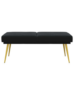 Panchina a doppio strato Nero 120 x 45 x 46 cm Velluto 2
