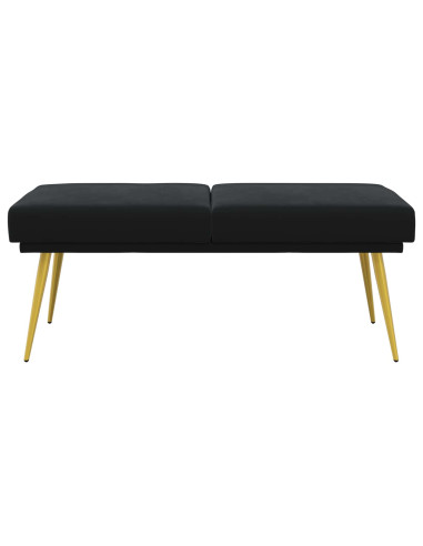 Panchina a doppio strato Nero 120 x 45 x 46 cm Velluto