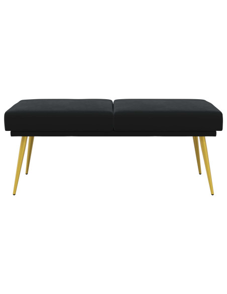 Panchina a doppio strato Nero 120 x 45 x 46 cm Velluto