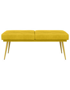 Panchina a doppio strato Giallo 120 x 45 x 46 cm Velluto 2