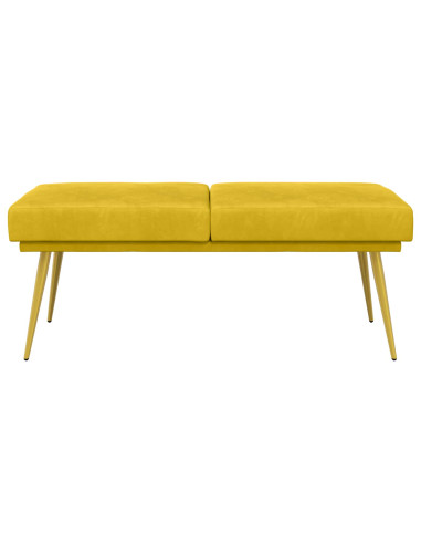 Panchina a doppio strato Giallo 120 x 45 x 46 cm Velluto