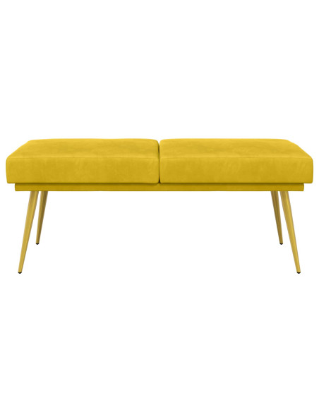 Panchina a doppio strato Giallo 120 x 45 x 46 cm Velluto