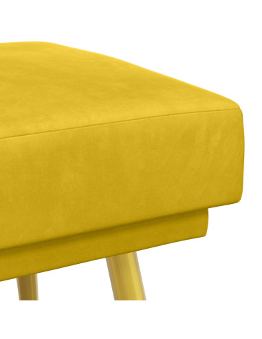 Panchina a doppio strato Giallo 120 x 45 x 46 cm Velluto