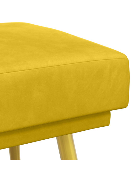 Panchina a doppio strato Giallo 120 x 45 x 46 cm Velluto