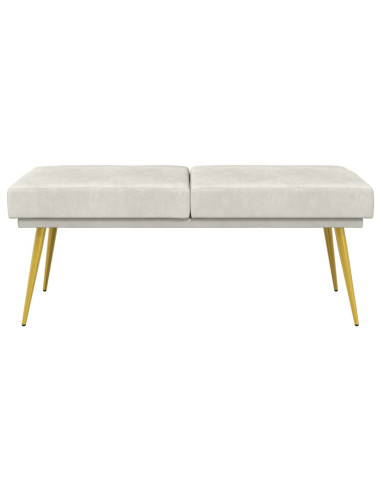 Panchina a doppio strato Crema 120 x 45 x 46 cm Velluto