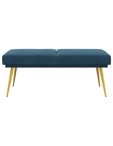 Panchina a doppio strato Blu 120 x 45 x 46 cm Velluto