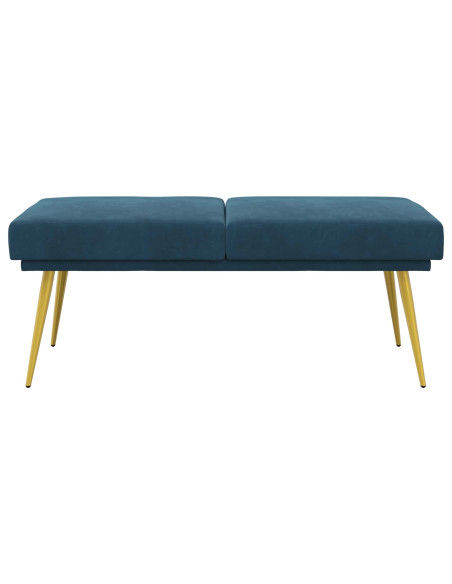 Panchina a doppio strato Blu 120 x 45 x 46 cm Velluto
