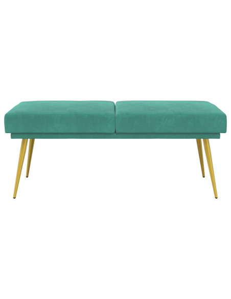 Panchina a doppio strato Turchese 120 x 45 x 46 cm Velluto