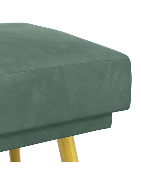 Panchina a doppio strato Verde Mare 120 x 45 x 46 cm Velluto
