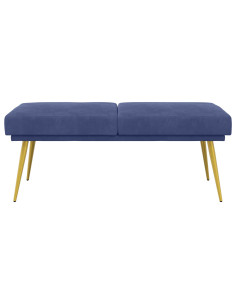 Panchina a doppio strato Blu Polizia 120 x 45 x 46 cm Velluto 2