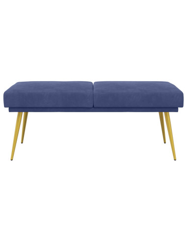 Panchina a doppio strato Blu Polizia 120 x 45 x 46 cm Velluto