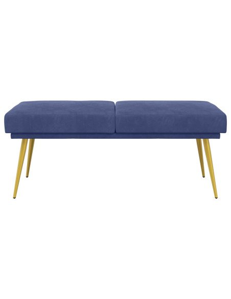 Panchina a doppio strato Blu Polizia 120 x 45 x 46 cm Velluto