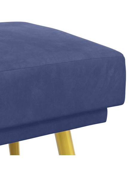 Panchina a doppio strato Blu Polizia 120 x 45 x 46 cm Velluto