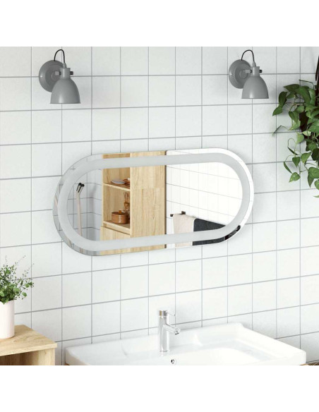 Specchio da Bagno LED 70x30 cm Ovale
