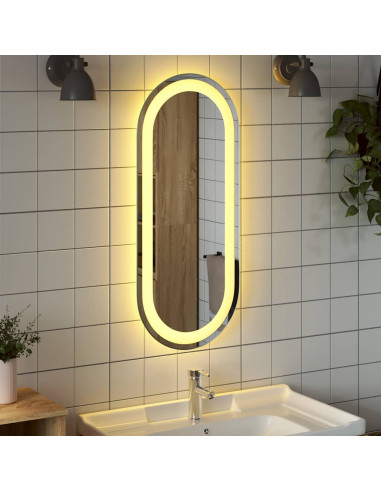 Specchio da Bagno LED 70x30 cm Ovale