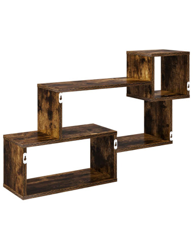 Mensola sospesa A parete Marrone 87 x 20 x 55 cm