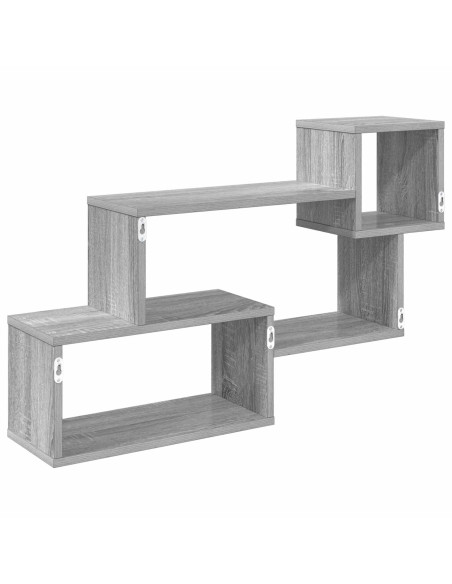 Mensola sospesa A parete Grigio 87 x 20 x 55 cm