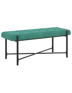 Panchina con bottoni e cuscini Turchese 110 x 40 x 46 cm 2