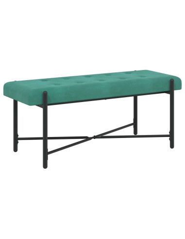 Panchina con bottoni e cuscini Turchese 110 x 40 x 46 cm