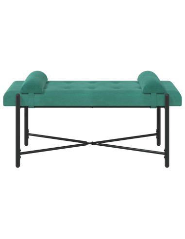 Panchina con bottoni e cuscini Turchese 110 x 40 x 46 cm