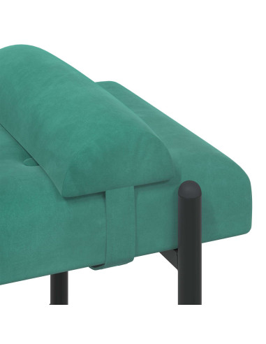 Panchina con bottoni e cuscini Turchese 110 x 40 x 46 cm