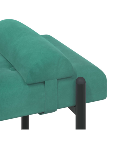 Panchina con bottoni e cuscini Turchese 110 x 40 x 46 cm