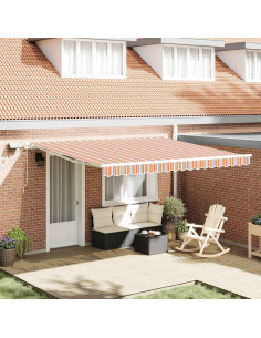 Tenda retrattile Multicolore 400 × 300 cm Tessuto e Alluminio