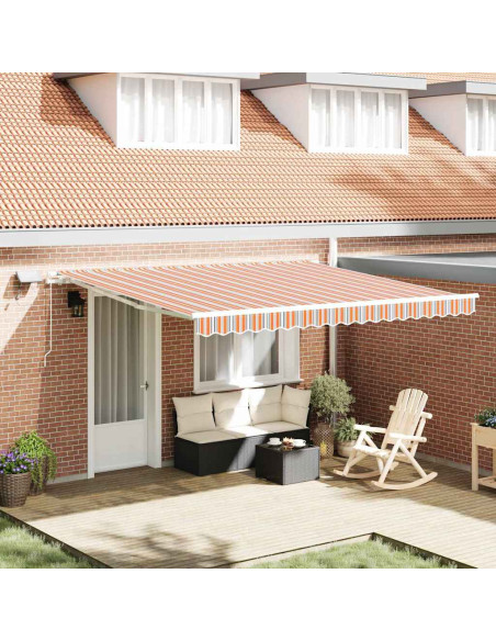 Tenda retrattile Multicolore 400 × 300 cm Tessuto e Alluminio