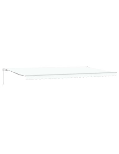 Tenda retrattile Bianco 600 × 350 cm Poliestere e Alluminio