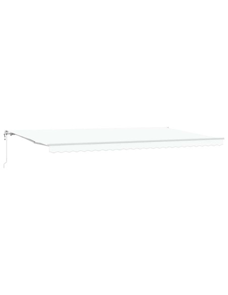 Tenda retrattile Bianco 600 × 350 cm Tessuto e Alluminio