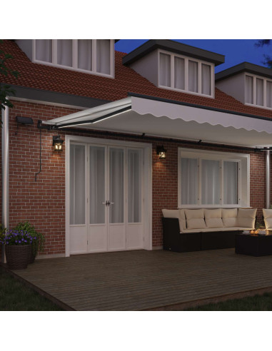 Tenda retrattile Bianco 600 × 350 cm Tessuto e Alluminio