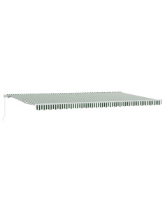 Tenda retrattile Verde e Bianco 600 × 350 cm 2