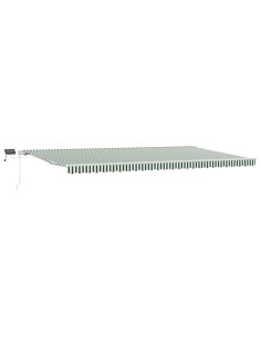 Tenda retrattile Verde e Bianco 600 × 350 cm 2