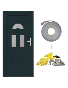 Porta Frontale Antracite 98 x 208 cm PVC 2