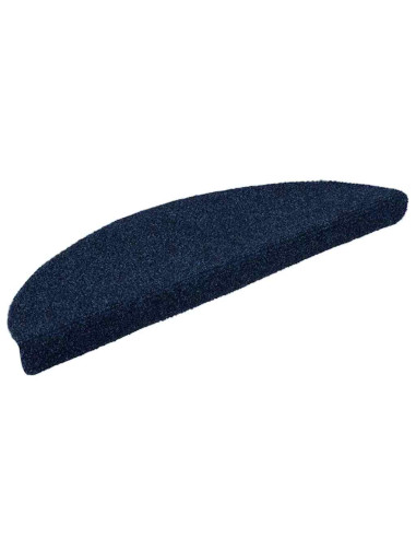Tappetini per scale autoadesivi 20 pz 56x17x3 cm blu navy semicircolari