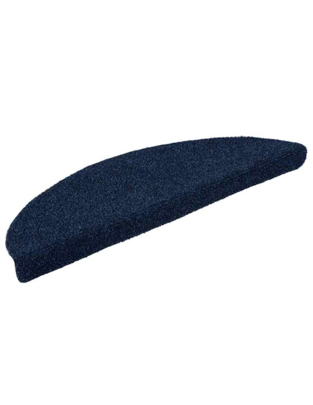 Tappetini per scale autoadesivi 20 pz 56x17x3 cm blu navy semicircolari