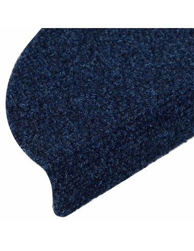 Tappetini per scale autoadesivi 20 pz 56x17x3 cm blu navy semicircolari