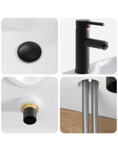 Mobile Lavabo da Parete Rovere Artigianale 39 x 41 x 62,5 cm