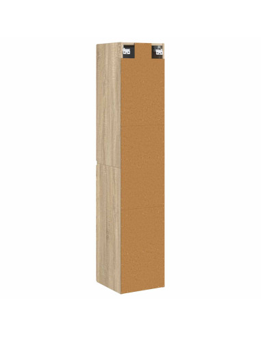 Mobiletto da Bagno a Muro Rovere Sonoma 33 x 34,5 x 160 cm
