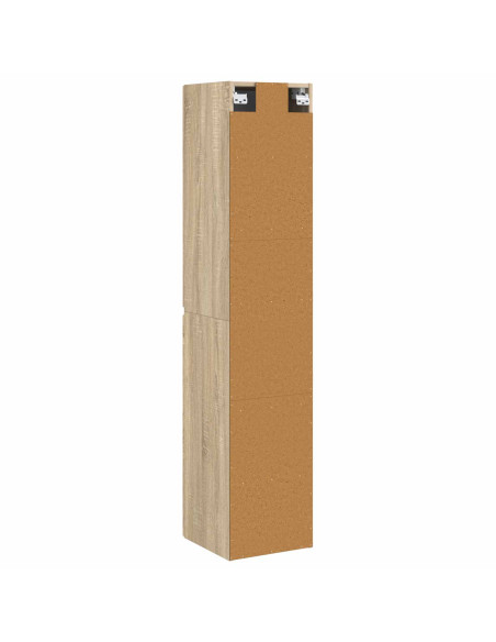 Mobiletto da Bagno a Muro Rovere Sonoma 33 x 34,5 x 160 cm