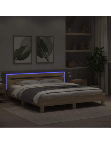 Struttura del letto Sonoma 193 x 203 cm Legno multistrato