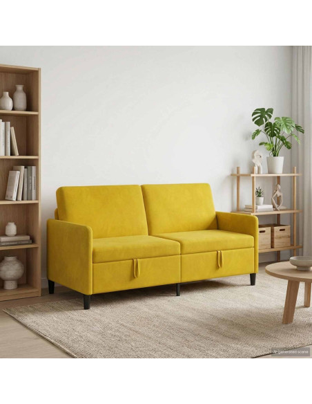 Divano con Storage Giallo 172 x 78 x 87 cm Poliestere