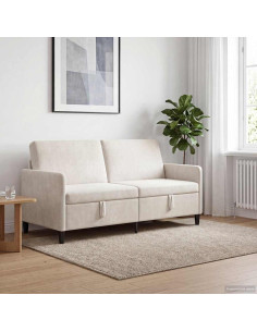 Divano con Storage Crema 172 x 78 x 87 cm Poliestere