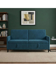Divano con Storage Blu 172 x 78 x 87 cm Poliestere