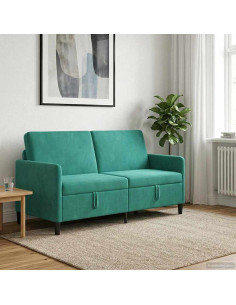Divano con Storage Turchese 172 x 78 x 87 cm Poliestere