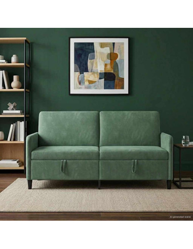 Divano con Storage Verde Mare 172 x 78 x 87 cm Poliestere