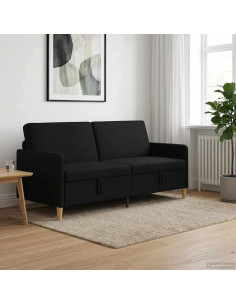 Divano con Storage Nero 192 x 78 x 87 cm Poliestere