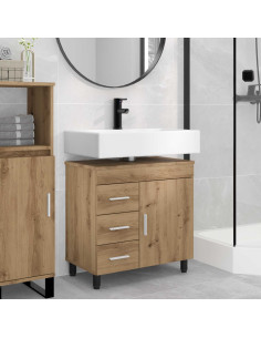 Mobiletto da bagno Rovere Artigianale 60 x 35 x 60 cm